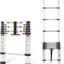 RIKADE Telescopic Ladder, 6.5 ft Aluminum Telescoping Ladder with Non-Slip Feet, Portable Extension Ladder for Household and Outdoor Working, 330 lb Capacity