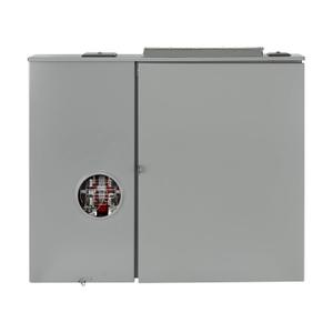 Leviton 400A Outdoor Meter Main Combo, 12 Spaces, Ringless with Lever Bypass, Removable 5th Jaw Installed, LS140-S5D