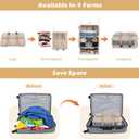 Surblue Hanging Shelves Travel Compression Packing Cube for Carry-on Luggage Suitcase Collapsible Transformable Garment Closet Organizers Large Capacity, Beige, XXL