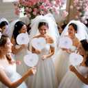 150 Pcs White Paper Fans,Foldable Handheld Fans for Women,Round Wedding Decorative Folding Hand Fans for Bridal Guest Church Party Favors Dancing Birthday DIY