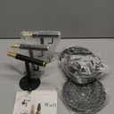 DELLAN Wall Plant Holder, 3 Pack Metal Wall Planters Stand Hanging Shelves for Indoor Plants, Window Sill Plant Decor for Bedroom, Bathroom, Living Room, Home, Office, BlackGold