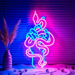 Snake Neon Sign Led Neon Light Bar Decor Neon Signs for Wall Decor Bar Neon Sign USB Powered Led Neon Signs for Man Cave Room Decoration
