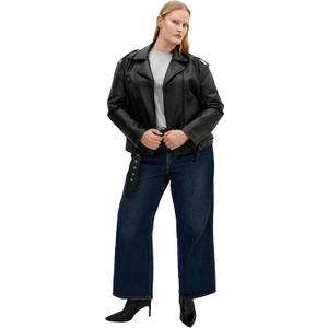 ity Chic Women's Plus Size Jacket - Julie Faux Leather Biker