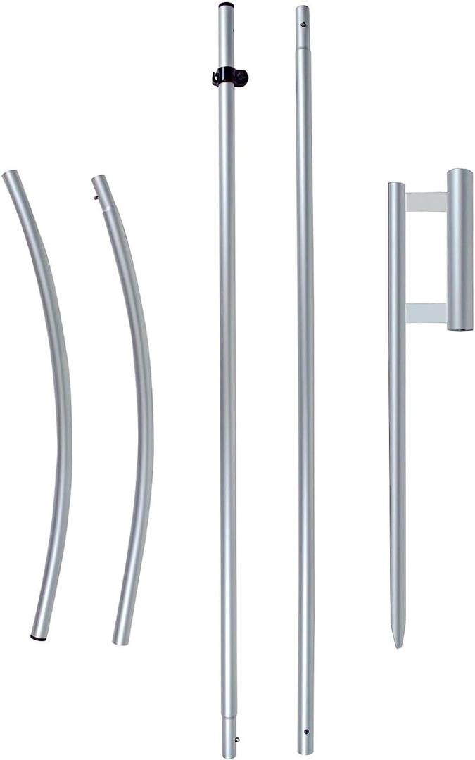 Swooper Flag Hardware, Feather Flag Pole Set and Ground Spike, 11FT Swooper Flag Pole Set for Advertising Feather Flag 8Ft