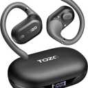 TOZO OpenWear Open Ear Headphones, Adjustable Ear Hooks, Ultra Comfort, Punchy Bass Bluetooth Headphones 5.4 with Smart Digital Display, Immersive Audio Earbuds, Stereo Bass, Fast Charging