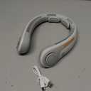 Portable Neck Fan - Rechargeable Personal Fan with Neck Support, 5-Speed Quiet Lightweight Long Lasting Neck Fan, Fathers Day, Mothers Day Gifts, Full Surround Cooling for Travel, Hot Flashes (Gray)