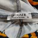 Ekouaer Halloween Pumpkin for Women Hooded Jumpsuit Long Sleeve Zip Up One Piece Pajamas Novelty Sleepwear XL