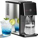 Antarctic Star Countertop Nugget Ice Maker, Self-Cleaning Portable Ice Machine, 33 lb/24H, 1.8L Water Tank, 1.5 lb Ice Storage, Touch Screen & Auto Ice Drop, for Home/Office/Kitchen