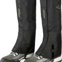 Unigear Leg Gaiters, 1000D Fabric Waterproof Boot Gaiters for Hiking Walking Climbing Hunting Skiing (XX-Large, Black)