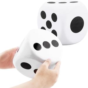 2 Pieces 6 Inches Large Foam Dice Set Giant Foam Dice Soft Dot Dice Toy for Family Educational Toys Parent Child Board Games Nights Casino Themed Party Decoration (Color Set 1)