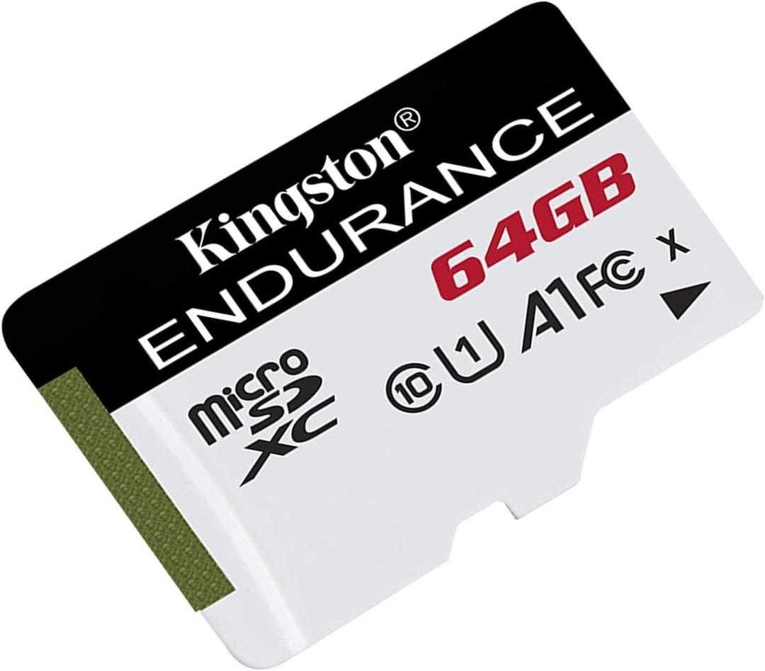 Kingston Tarjeta MicroSD de alta resistencia de 64 GB de alto rendimiento, 1080P, Full HD, lectura de hasta 95 MB/S, (SDCE/64GB)