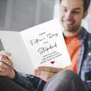 4 x Qiliji Father's Day Card for Stepdad, Step Fathers Day Card from Stepdaughter Stepson, Bonus Dad Father's Day Gifts, Stepdad Is Loved And Appreciated More Than He Knows