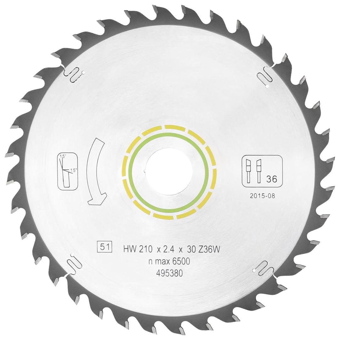 495380 Track Saw Blade for festool TS 75 Plunge Cut Track Saw Blade, for festool Kapex KS 120 REB Miter Saw 36T, 210mm, 2.4mm, 30mm, ATB 2-Year Free Replacement