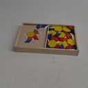 Melissa & Doug Pattern Blocks and Boards with 120 Multi-Colored Wooden Shape Tiles, 5 Double-Sided Puzzle Boards, Tangram Puzzles, Montessori Toys for Girls & Boys