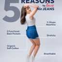 NirJEANS Women's Short Jeggings - Sexy Jeans Shorts for Women, High Waisted Crossover Women's Jeggings Booty Shorts for Women (6, Indigo)