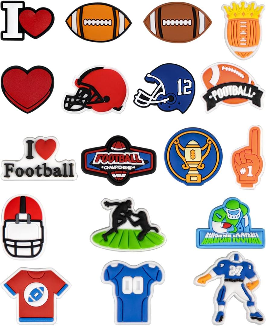 Football Decoration Charms Rugger Rugby Ball Sports Charm for Boys Kids Teens Man Gifts
