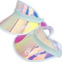 Bachelorette Visors Set of 6 | 1 Bride + 5 Babe | Bachelorette Accessories Party Favors | Holographic Retro Sun Visor