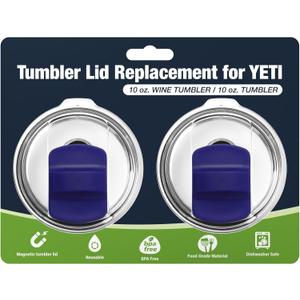 10 oz Tumbler Lids for YETI,Magnetic Tumbler Lid Replacement for YETI,BPA Free 2 Pack Violet Tumbler Lids