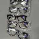 CCVOO +2.0 Clear Vision Reading Glasses for Women  5-Pack Blue Light Filtering Readers with Spring Hinges (*C2 Flower Mix)