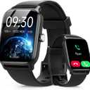 Smart Watch for Men, Alexa Built-in 1.85" HD Touchscreen Fitness Tracker with Bluetooth Call, 24/7 Heart Rate/Sleep/SpO2 Monitor, 100+ Sport Modes,2ATM Waterproof Smartwatch for Android iPhone(Black)