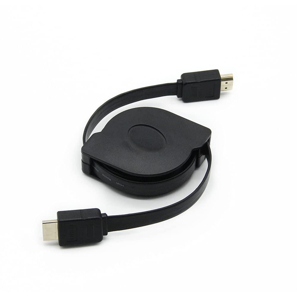 Retractable HDMI 2.0 Cable 1.5m/5ft Length 4K Resolution, Black