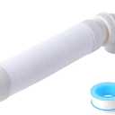 Bathtub Shower Drain Pipe, Low Profile Flat 1 1/2 P Trap Kit Flexible Freestanding Tub Drain for Bath