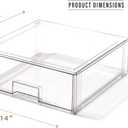 BINO | Stackable Storage Drawers, X-Large - Clear | THE CRATE COLLECTION | Storage Bins With Drawers | Bathroom Organizers | Under Sink Organizer | Vanity Cabinet Home Organization