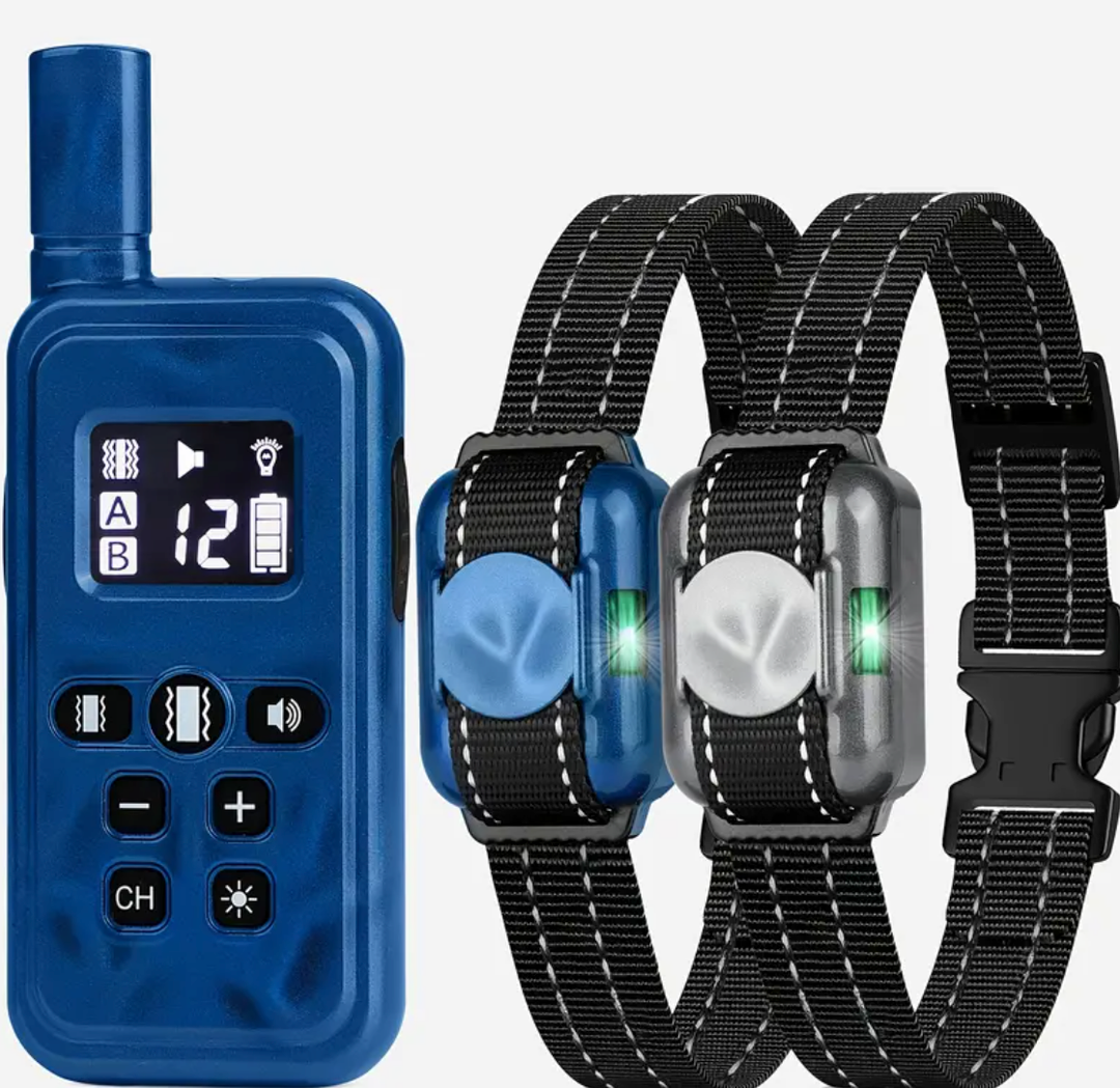 Dog Training Collar with Remote No Shock, Remote Control Dog Trainer Waterproof Dog Training Device Anti Barking Device, Dog Training Supplies with Remote for 5-120 Lbs All Breeds