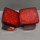 Nilight 2PCS Square LED Trailer Light Low Profile Submersible IP68 Stop Turn Tail Side Marker License Lamp for 12V Utility Boat Camper RV Trucks Marine Snowmobile