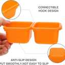 42 Pack Tool Box Organizer Tool Tray Dividers, Rolling Tool Chest Cart Cabinet Workbench Desk Drawer Organization and Storage for Hardware, Parts, Screws, Nuts, Small Tools Organization(Orange)