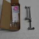 iFealClear All Metal 16" Shower Head Extension Arm, Solid Brass Shower Head Extender Adjustable Height Angle, G1/2 Universal Connection Stainless Steel Pipe with Lock Joint for Rain Showerhead, Chrome