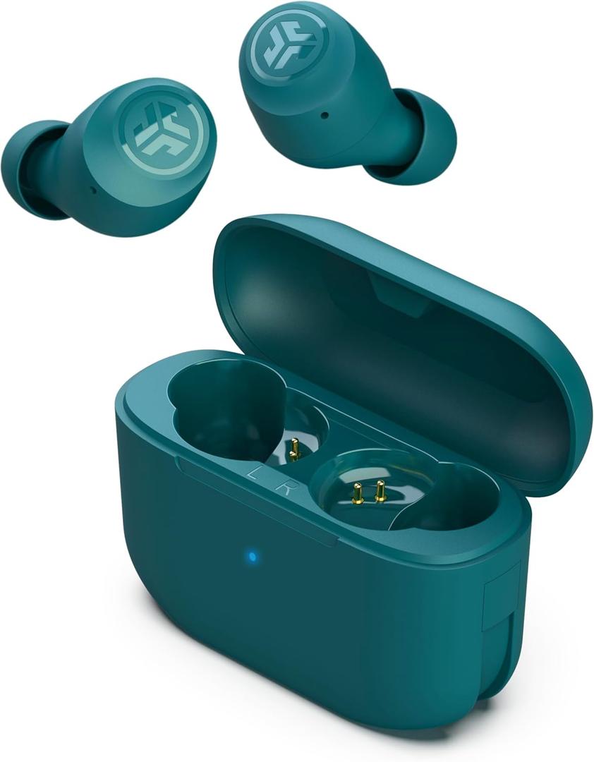 JLab Go Air Pop True Wireless Bluetooth Earbuds & Charging Case, Teal, Dual Connect, IPX4 Sweat Resistance, Bluetooth 5 Connection, 3 EQ Sound Settings Signature, Balanced, Bass Boost