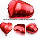Big Red Heart Foil Balloons, Big Giant Jumbo Heart Shaped Mylar Aluminium Decoration for Girl Valentine's Day Surprise Birthday Wedding (Red, 32" Pack of 8)