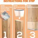 Rectangle Chair Leg Protectors for Hardwood Floors,16 PCS Silicone Covers to Protect Wood Tile Floors Felt Pads Furniture Leg Caps Reduce Noise. Easy to Move.(Clear,0.5 x 2 Inch,Rectangular)