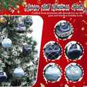 HyDren 15 Pcs 2.4 Inch Christmas Satin Navy Blue Ornaments Luxury Silk Shatterproof Christmas Tree Hanging Ball Decorations for Home Xmas Tree Party Holiday Supplies