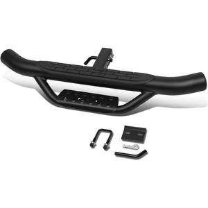 Auto Dynasty Universal 36 Inches Black Powdercoated Steel 2-Stage Tow Hitch Step Bar Board for 2 Inches Receiver Pickup Truck SUV Trailer