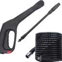 High Pressure Water Spray Gun Wand Nozzle & 32FT Hose, Replacement Pressure Washer Gun Compatible with Portland Pulsar Husky Powerwasher TaskForce TaskMaster ShopForce Electric Pressure Washers