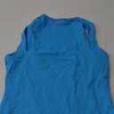 QINSEN Women's Square Neck Sleeveless Double-Layer Tank Tops Basic Tight T Shirts (Medium, Peacock Blue)
