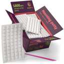 Bulk Set Mounting Putty 19oz - 1000PCs White Sticky Tack - Poster Tacky Putty for Wall Hanging Non Marking - Reusable Removable Wall Adhesive for Picture Hanging Crafts