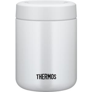 Thermos JBR-501 WHGY Vacuum Insulated Soup Jar, 16.9 fl oz (500 ml), White Gray, Standard Model, Hot & Cold Clean, Easy to Clean, Round Mouth Design