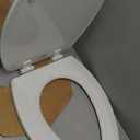 CHURCH Toilet Seat, Easy Clean Hinges Release for Deep Cleans, Durable Enameled Wood Seat, Elongated, White