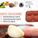 2 x 4-Pack Silicone Hot Chocolate Bomb Molds  Hemispherical Baking Trays for Ice Cream, Soap & Candy | BPA-Free, Non-Stick & Dishwasher Safe (-40C to 230C)