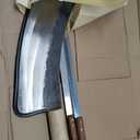 Carbon Steel 50cm Clever Chef Knife, Kebap Blade, Turkish Knife, Mincing Knife and 2 pcs. Skewers