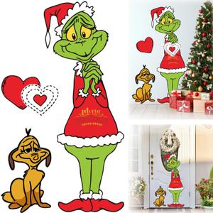 Large Funny Christmas Decorations, Christmas Classic Cardboard Cutouts for Xmas Wall Door Tree Porch Window Decor (Style1)