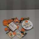 Maitys 1 Set Thanksgiving Tiered Tray Decor Set Fall Tiered Tray Decorations Autumn Pumpkin Leaves Rustic Farmhouse Decor Autumn Harvest Decorative Wooden Tabletop Sign for Home Kitchen(Rustic Style)