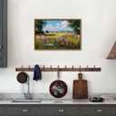 Wildflower Landscape Wall Art Flower Meadow Wall Decor Abstract Flowers Pictures Wall Decor Vintage Farmhouse Flower Field Canvas Prints Cottagecore Artwork for Bedroom Bathroom Home Decoration 16x24"