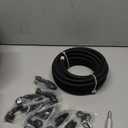 EVIL ENERGY 8AN PTFE Fuel Line Kit,E85 Nylon Braided Fuel Hose 20FT AN8 PTFE Fuel Line Hose(12/32 Inch ID) (Black)