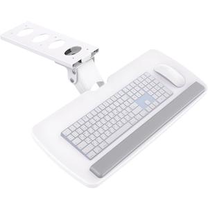 HUANUO Keyboard Tray Under Desk, 360 Adjustable Ergonomic Sliding Keyboard & Mouse Tray, 25" W x 9.8" D (White)