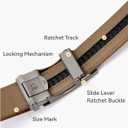 CHAOREN Mens Belt - Mens Ratchet Belt Leather 1 3/8" for Dress Pant - Micro Adjustable Belt Fit Everywhere