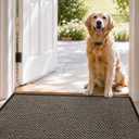 DEXI Ultra Thin Indoor Door Mat 24x36, Entrance Doormats, Black